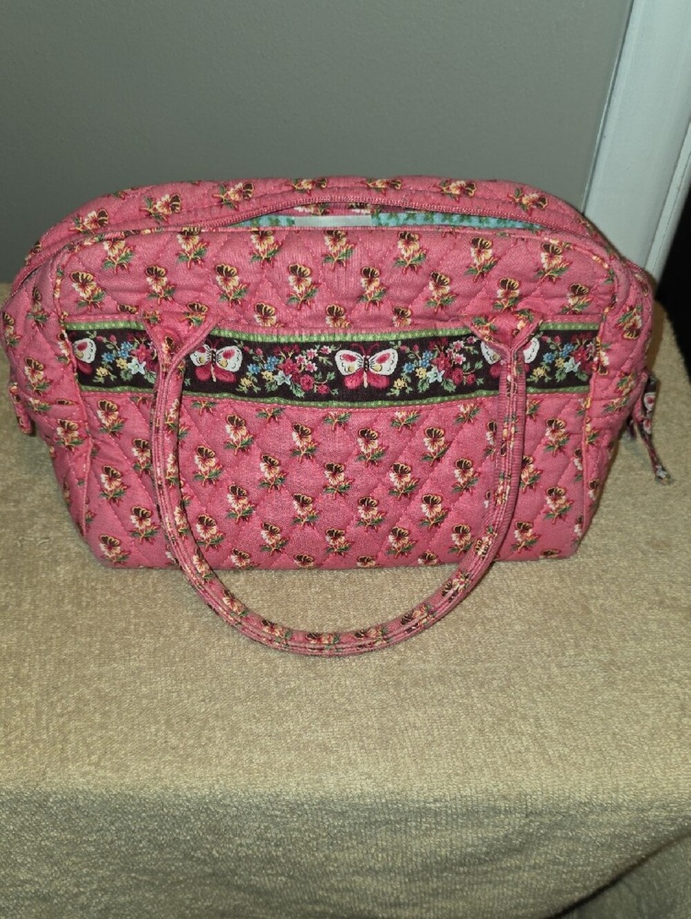 Vera Bradley- Quilted Pink Floral Trio - Inv.508 - Picture 8 of 10
